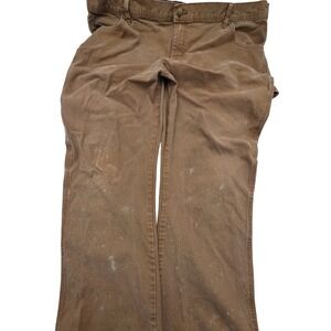 Workmens Dickies Carpenter Pants Men 42x30 Brown Canvas Utility Gorpcore Outdoor
